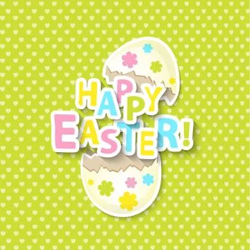 Happy Easter Greeting Card Stock Illustration