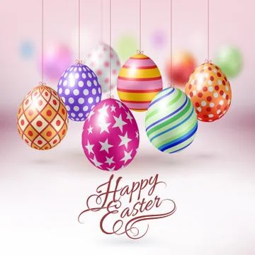 Happy Easter Greeting Card Stock Illustration