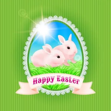 Happy Easter Greeting Card Stock Illustration