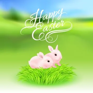 Happy Easter Greeting Card 스톡 일러스트