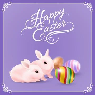 Happy Easter Greeting Card Stock Illustration