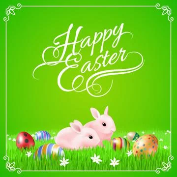 Happy Easter Greeting Card Stock Illustration