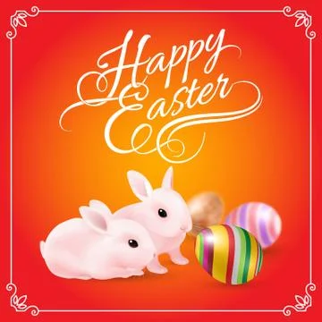 Happy Easter Greeting Card Stock Illustration