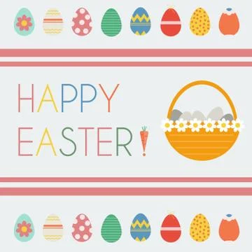 Happy Easter Greeting Card Illustrazione stock