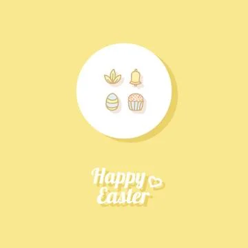 Happy Easter. Greeting card Stock Illustration