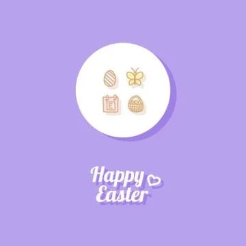 Happy Easter. Greeting card Illustrazione stock
