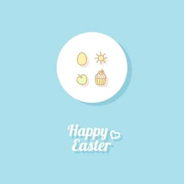 Happy Easter. Greeting card Stock Illustration