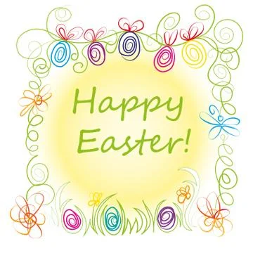 Happy easter Greeting Card Stock Illustration