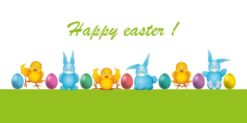 Happy easter Greeting Card. Stock Illustration