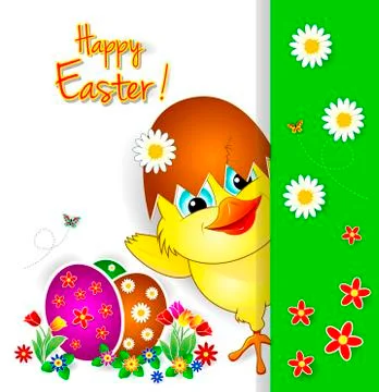 Happy Easter greeting card Stock Illustration