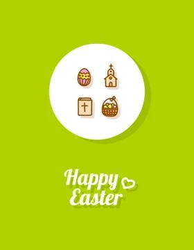 Happy Easter. Greeting card Stock Illustration