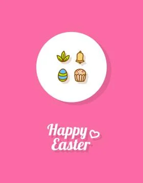 Happy Easter. Greeting card Illustrazione stock