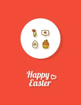 Happy Easter. Greeting card Stock Illustration