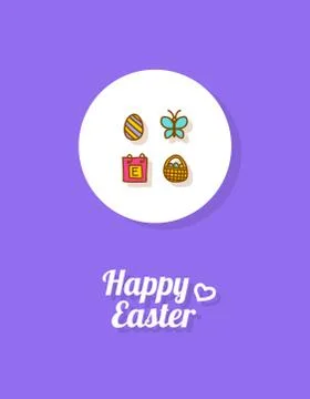 Happy Easter. Greeting card Stock Illustration