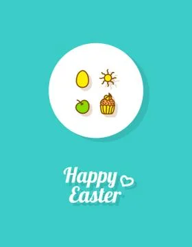 Happy Easter. Greeting card Stock Illustration