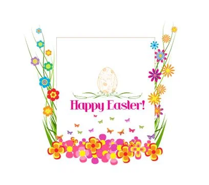 Happy easter greeting card Stock Illustration