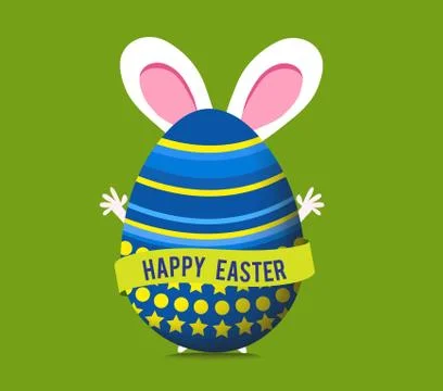 Happy Easter Greeting Card Illustrazione stock