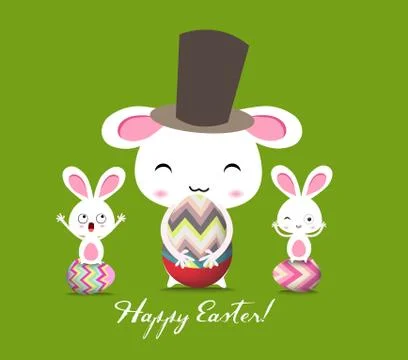 Happy Easter Greeting Card Stock Illustration