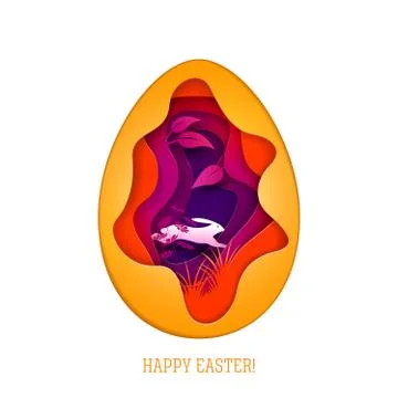 Happy Easter greeting card. Illustrazione stock
