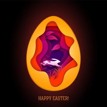 Happy Easter greeting card. Stock Illustration