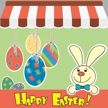 Happy Easter greeting card Stock Illustration
