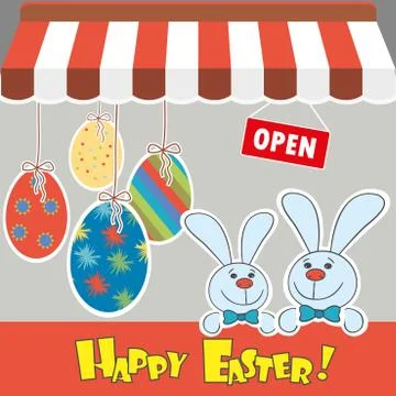 Happy Easter greeting card Stock Illustration