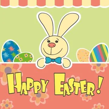 Happy Easter greeting card Illustrazione stock