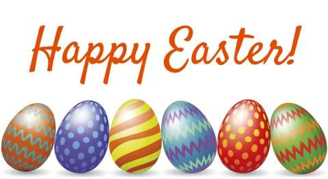 Happy Easter greeting card 스톡 일러스트