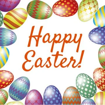 Happy Easter greeting card Stock Illustration