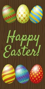 Happy Easter greeting card Stockillustratie