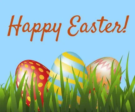 Happy Easter greeting card Stock Illustration
