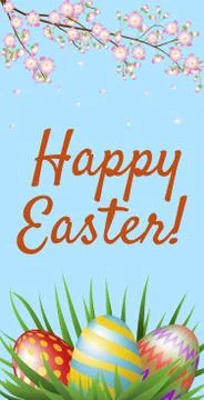 Happy Easter greeting card Stock Illustration