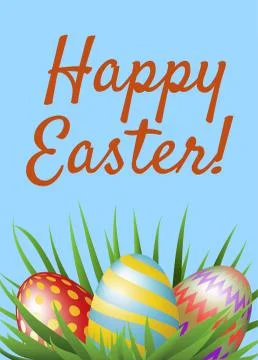 Happy Easter greeting card Illustrazione stock