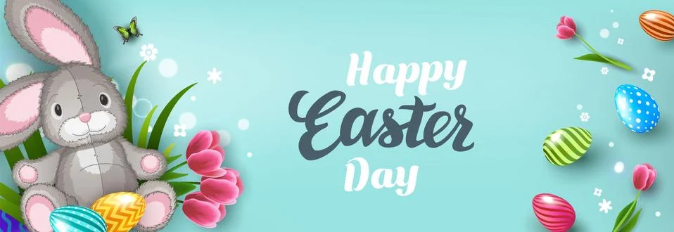 Happy Easter greeting card Stock Illustration