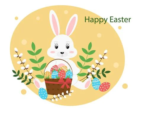Happy Easter greeting card Stock Illustration