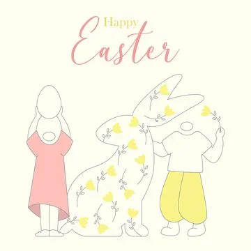 Happy Easter greeting card Stock Illustration