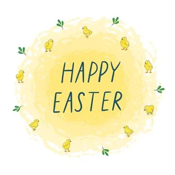 Happy Easter Greeting Card Illustrazione stock