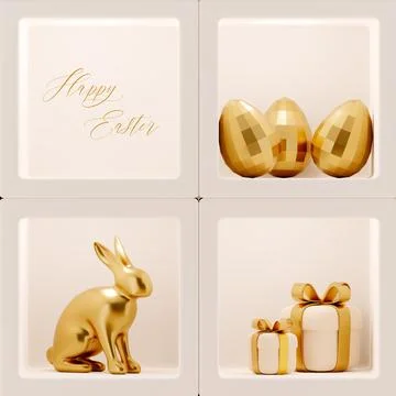 Happy Easter greeting card Stock Illustration