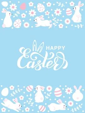 Happy Easter greeting card Stock Illustration