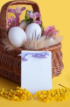 Happy Easter greeting card Stock Photos