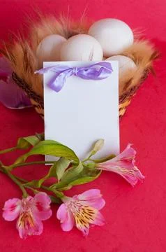 Happy Easter greeting card Stock Photos
