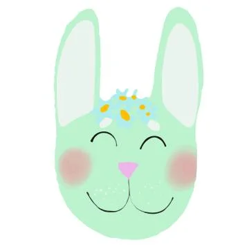 Happy Easter greeting card, poster, with cute, sweet hand drawn Illustrazione stock
