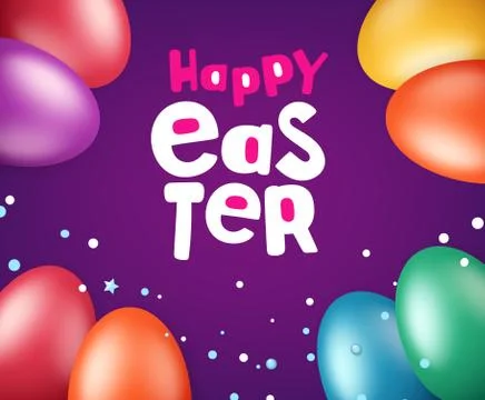 Happy Easter greeting card. Vector illustration with holiday elements Stockillustratie