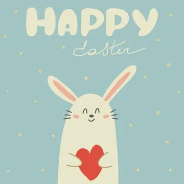 Happy Easter greeting card. Vector design for banner, postcard, packaging. Stock Illustration