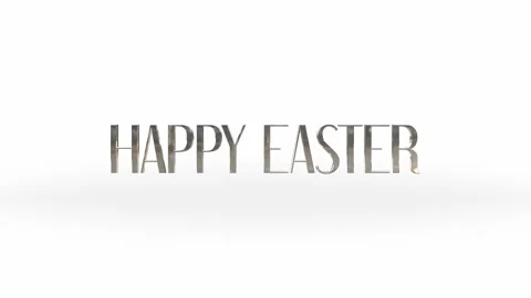Happy Easter greeting card vibrant yellow background with white lettering 動画素材 265839699