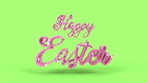 Happy Easter greeting holiday background. Decorative egg, spring celebration. Stock Footage 125263014