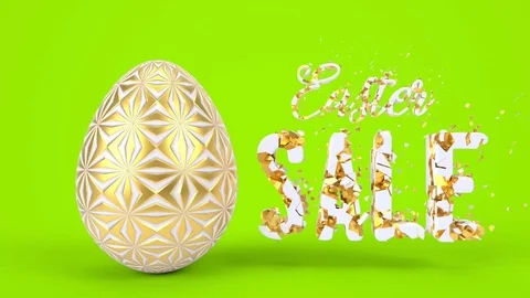 Happy Easter greeting holiday background. Spring sale, holiday offer. Stock Footage 125745252