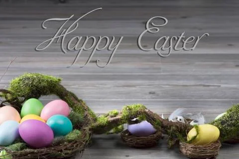 Happy Easter greeting Stock Photos