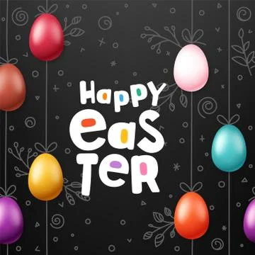 Happy Easter greeting vector card Stock-Illustration