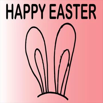 Happy ,EASTER, GREETINGS, Easter ,cake, Easter ,bunny, Easter, basket, Easter, k Illustrazione stock